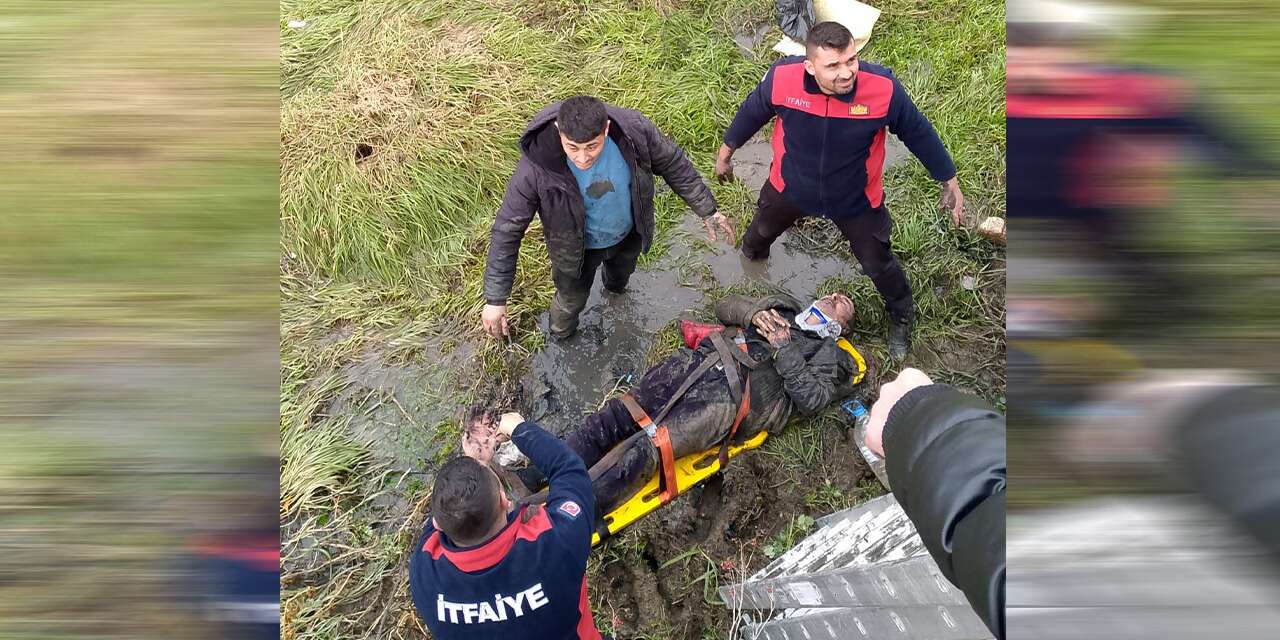 Dere yatağına düşen vatandaş kurtarıldı