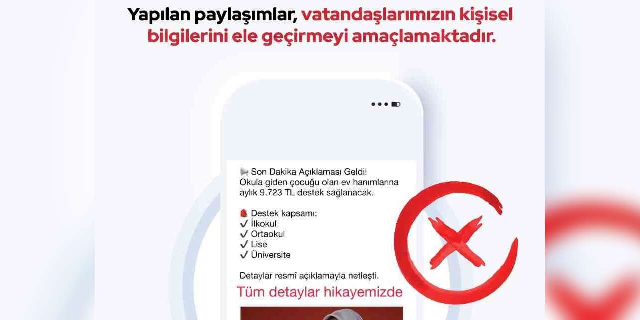 Bakanlıktan ‘sahte yardım’ paylaşımlarına karşı uyarı