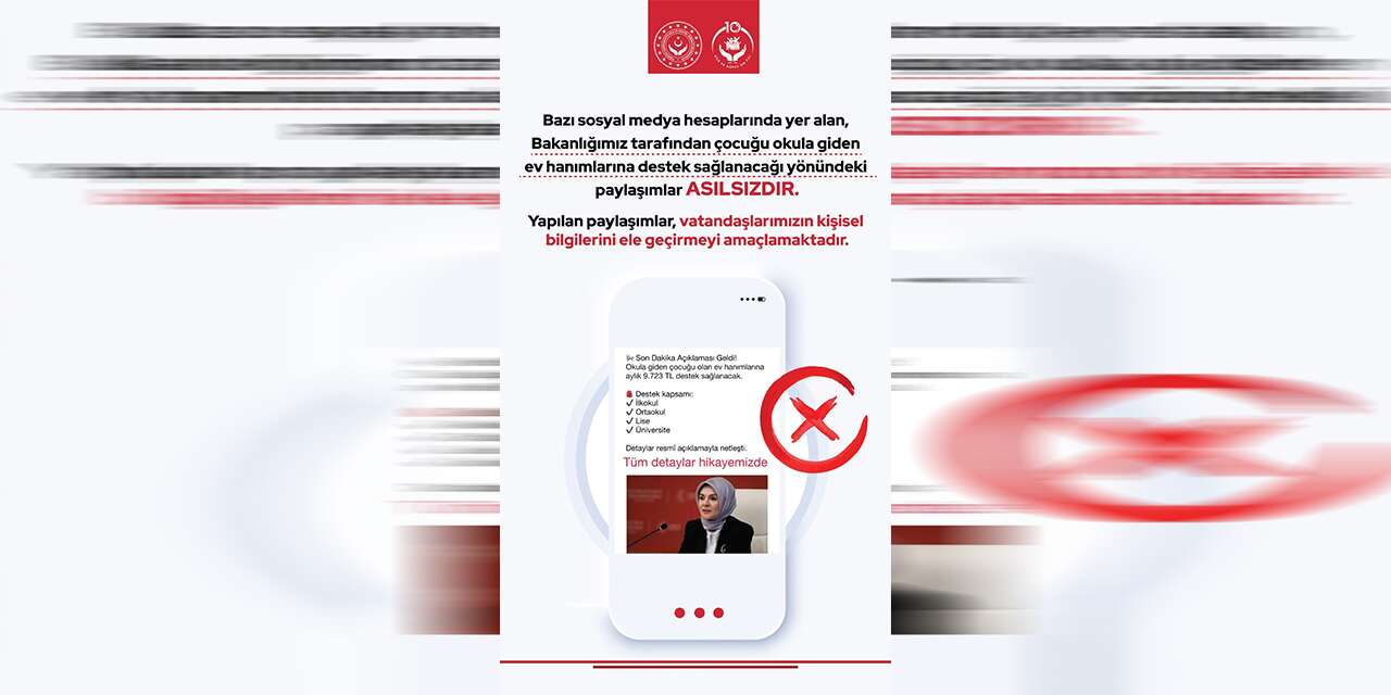 Bakanlıktan ‘sahte yardım' paylaşımlarına karşı uyarı