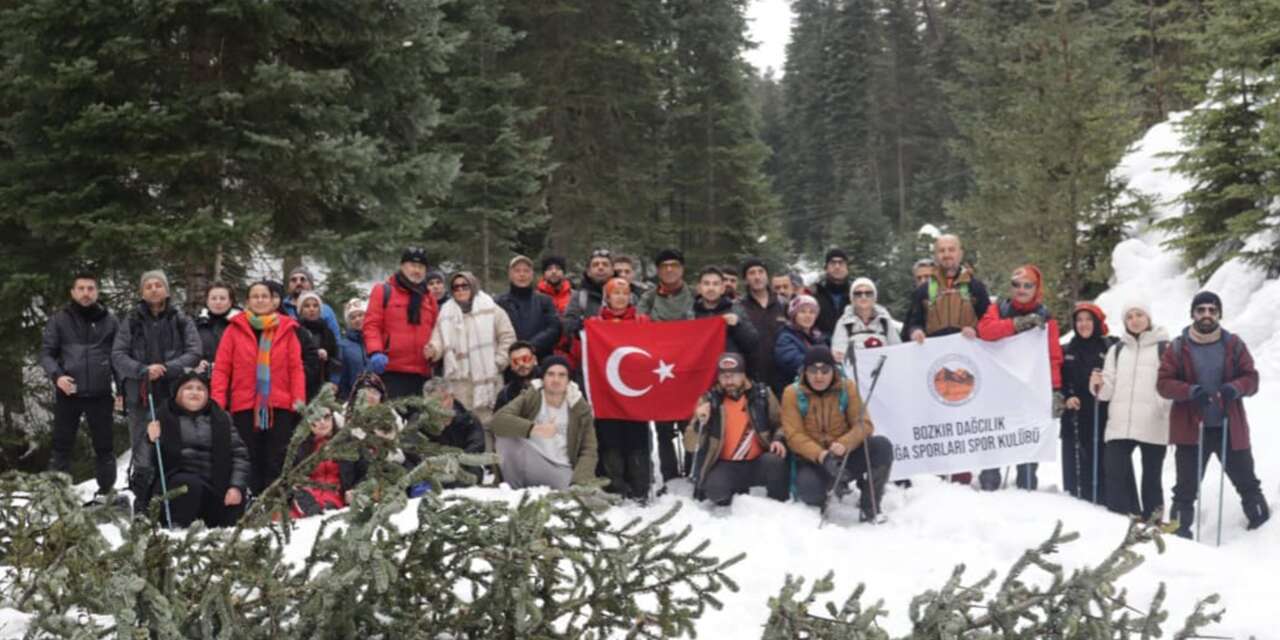 Bozkır Dağcılık’tan Kartalkaya’da kış yürüyüşü