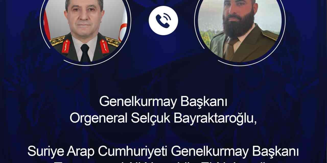Genelkurmay Başkanı Bayraktaroğlu, Suriyeli mevkidaşı El-Nas ile görüştü