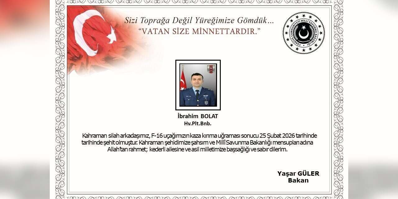 Balıkesir’de kaza kırıma uğrayan F-16’da şehit olan pilotun kimliği açıklandı