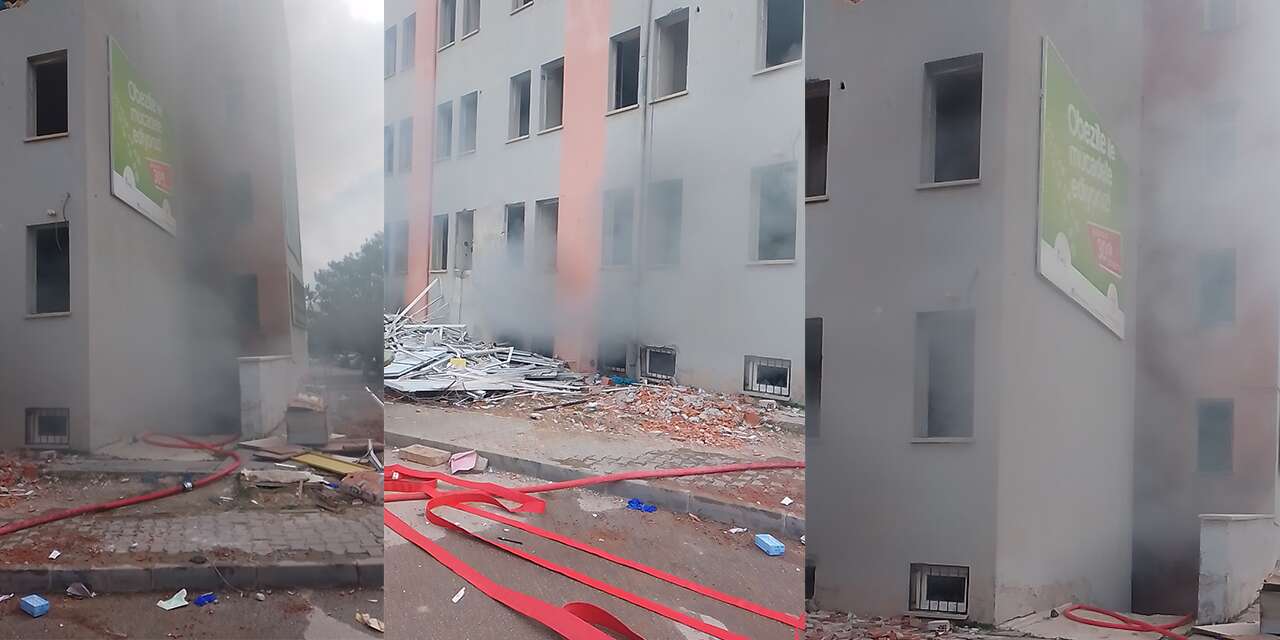 Eski İl Sağlık Müdürlüğü binasında korkutan yangın