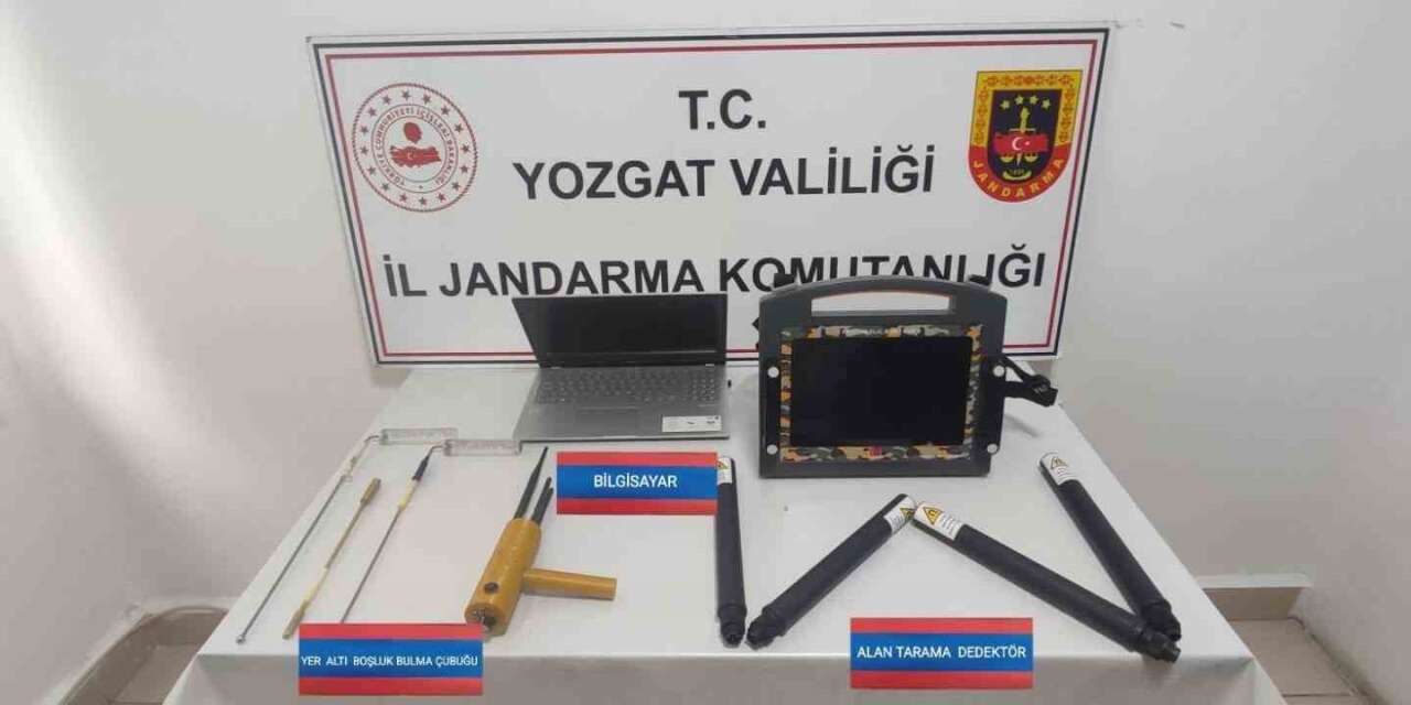 Kaçak kazı yapmak istediler, suçüstü yakalandılar