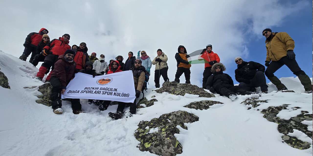 Bozkır Dağcılarından Köroğlu Dağı’nda Filistin duyarlılığı
