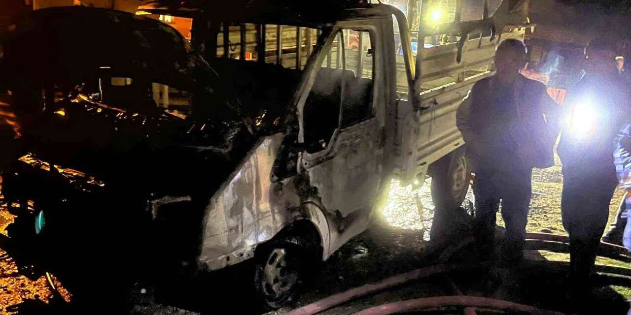 Alevlere teslim olan kamyonet kullanılmaz hale geldi