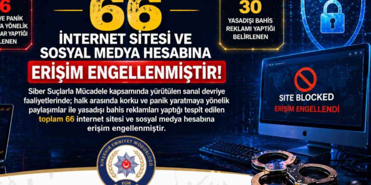 Kırşehir’de bazı internet sitesi ve sosyal medya hesabına erişim engellendi