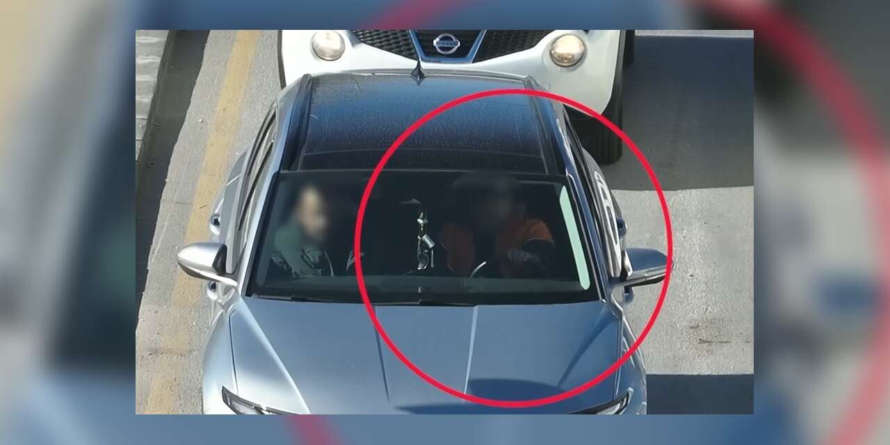 Dronu görünce emniyet kemerini taktılar