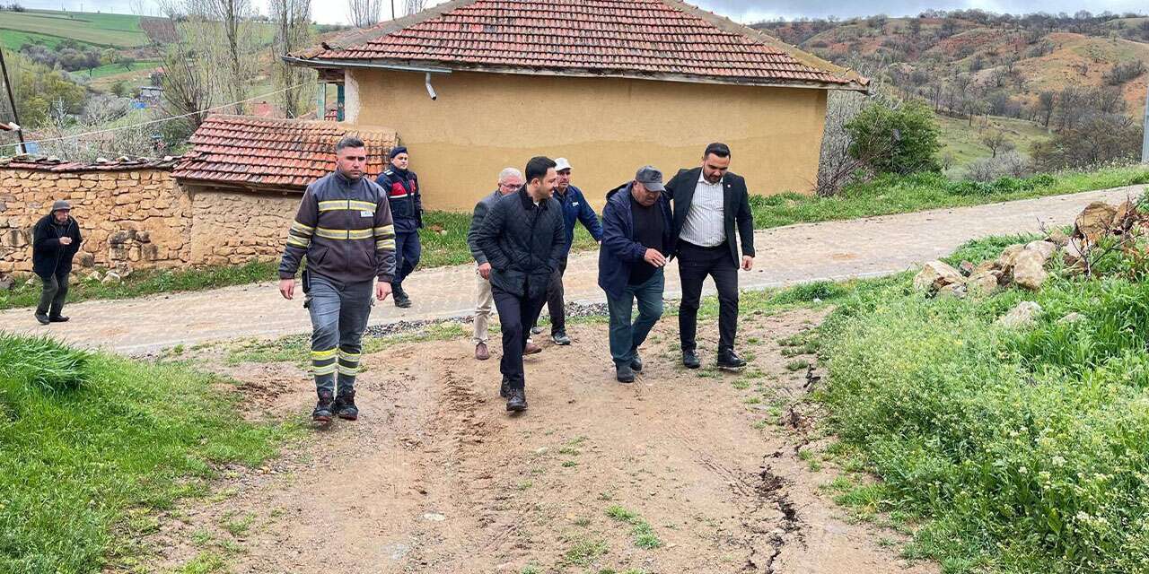 Delice’de heyelan alarmı: Kaymakam Cingirt inceleme yaptı