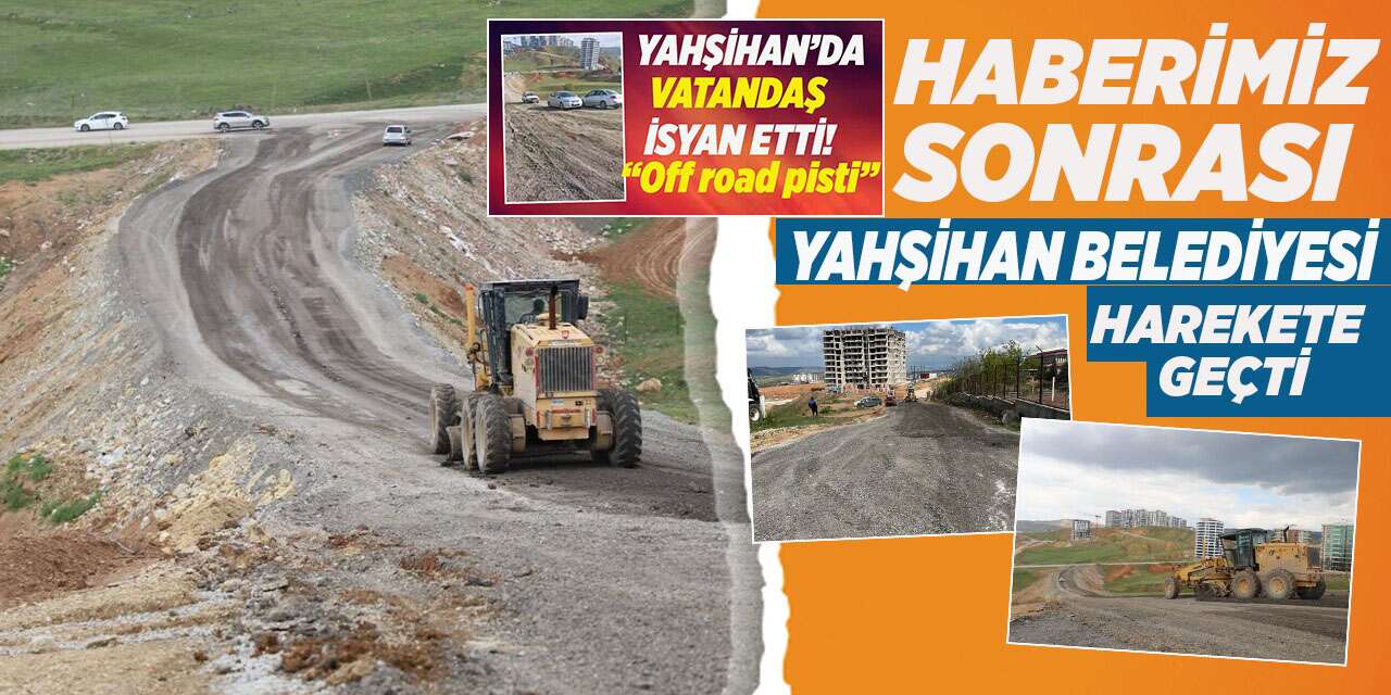 Yahşihan Belediyesi harekete geçti: Bozuk yol tamir ediliyor