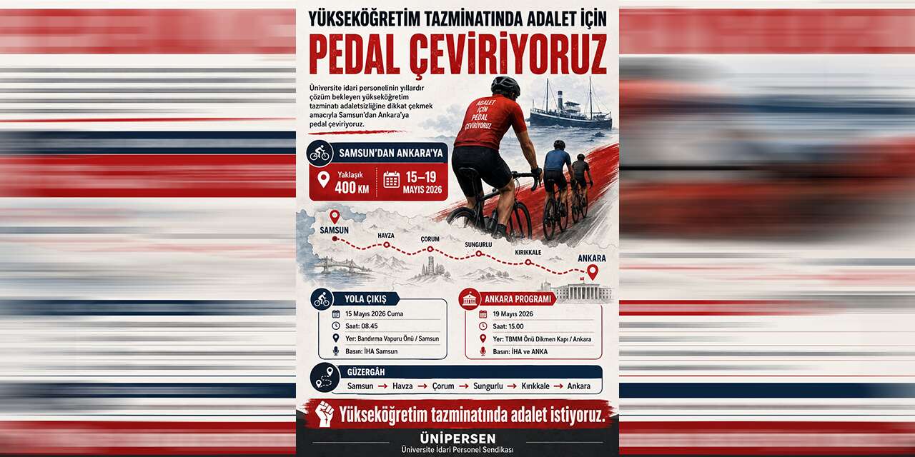 ÜNİPERSAN'den Samsun'dan Ankara'ya bisiklet eylemi