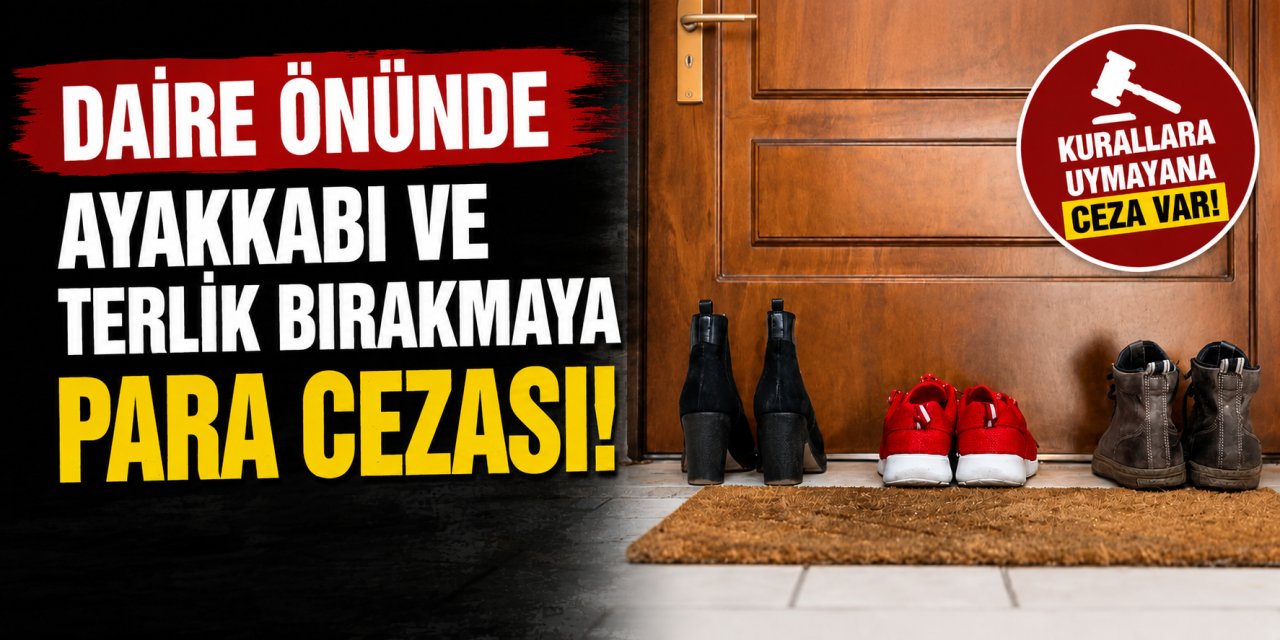 Daire önünde ayakkabı ve terlik bırakmaya para cezası!