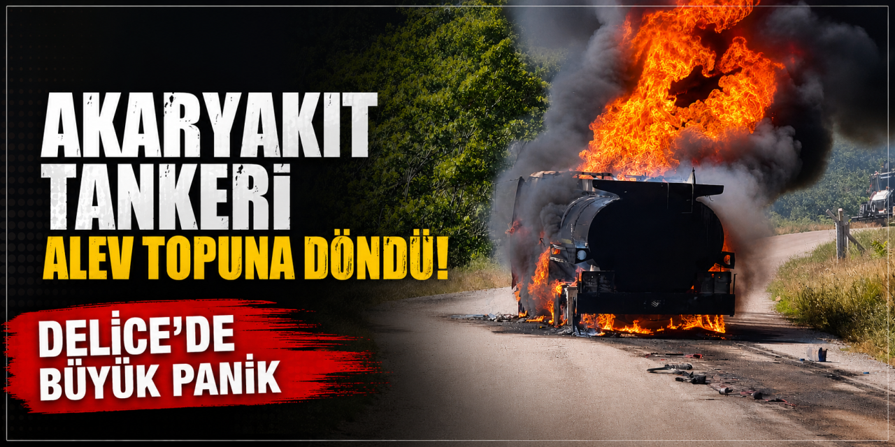 Akaryakıt tankeri alev topuna döndü
