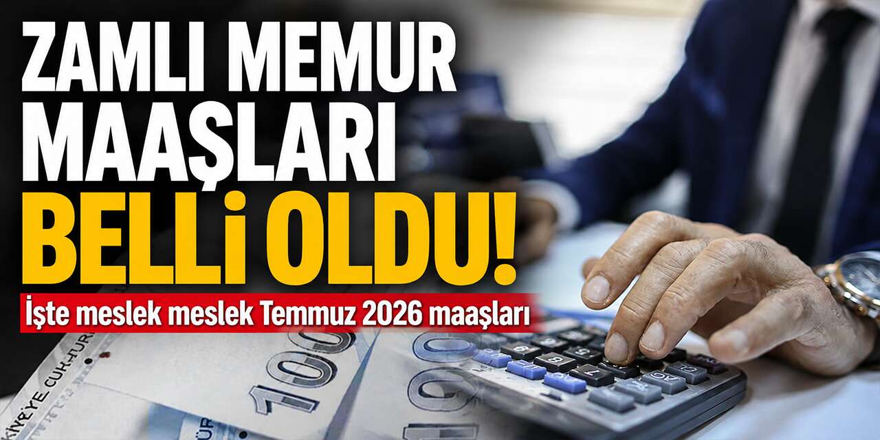 Zamlı memur maaşları belli oldu! İşte meslek meslek Temmuz 2026 maaşları