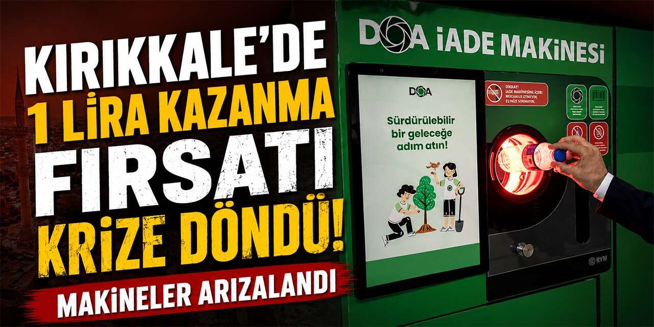 Kırıkkale'de 1 lira kazanma fırsatı krize döndü! DOA iade makineleri peş peşe arızalandı