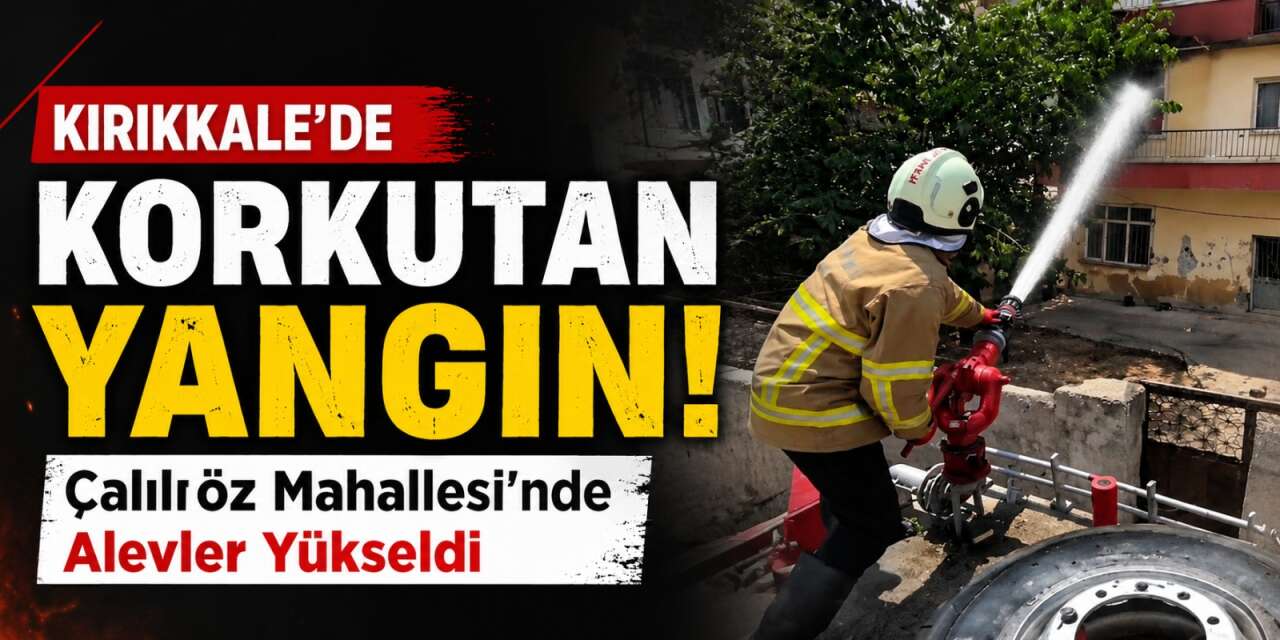 Kırıkkale'de korkutan yangın! Çalılıöz Mahallesi'nde alevler yükseldi