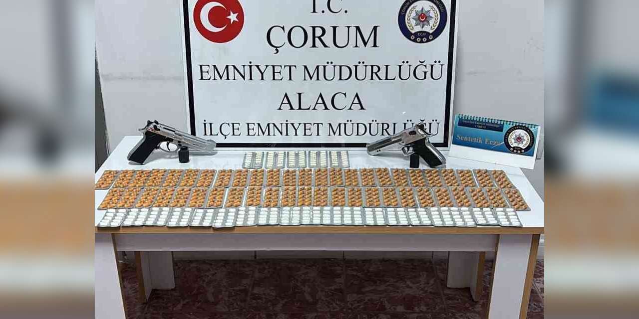 Çorum’da 756 adet sentetik ecza hapı ele geçirildi: 1 tutuklama