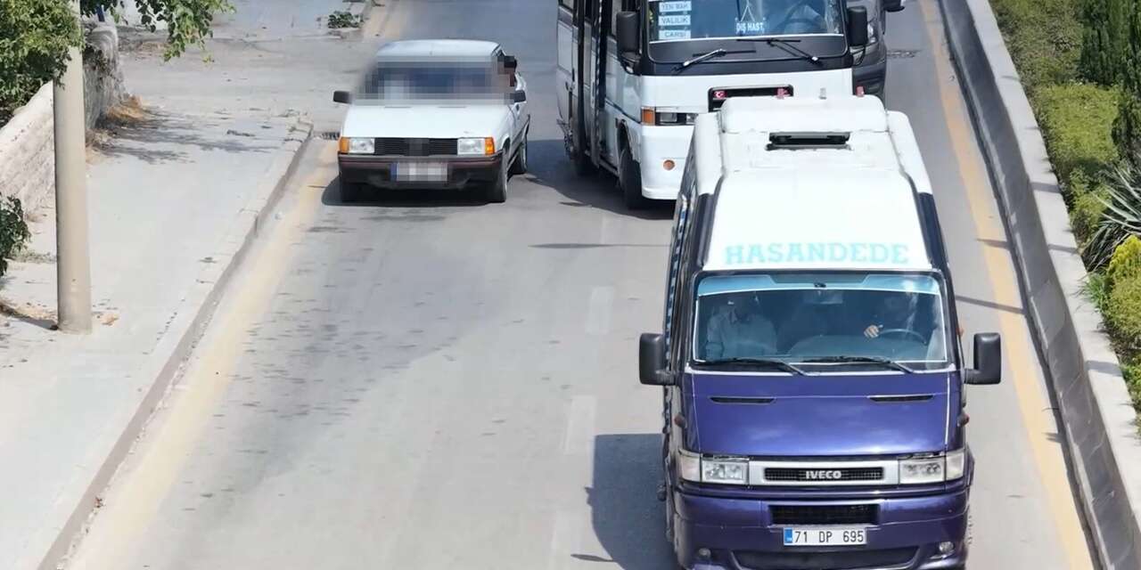Ehliyetsiz sürücünün kaçış planını dron bozdu