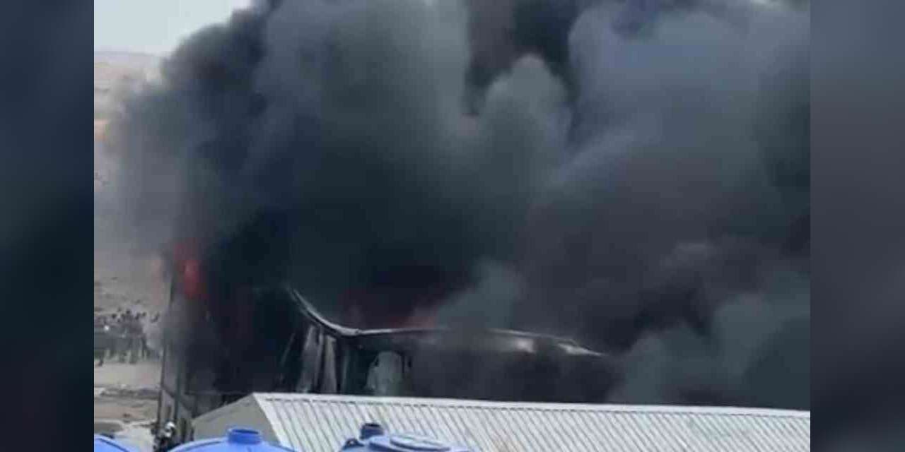 Ankara’da şantiyede konteyner yangını