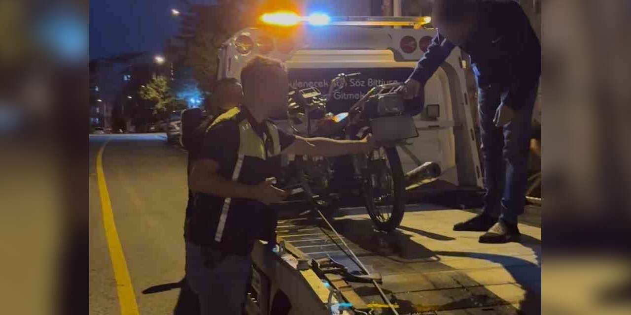 Sahte plakalı ve belgesiz kullanılan motosiklet trafikten men edildi!