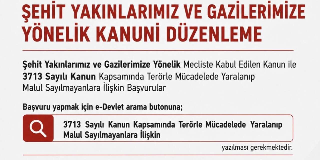 Bakan Göktaş: Terörle mücadelede malul sayılmayan vatandaşların başvuruları 1 Eylül’de başlıyor