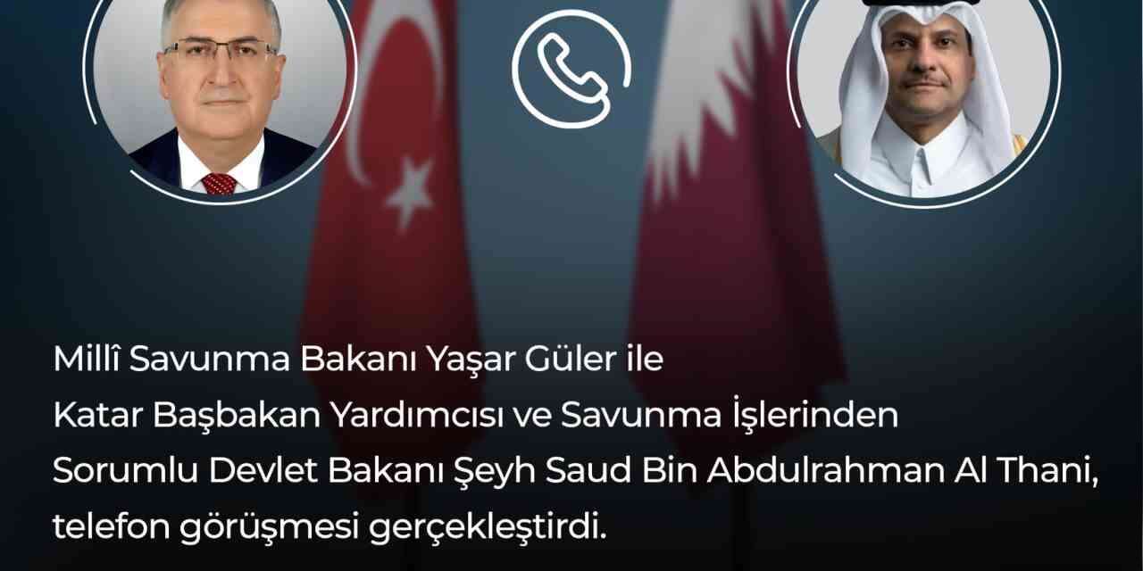 Bakan Güler, Katarlı mevkidaşı Al Thani ile görüştü