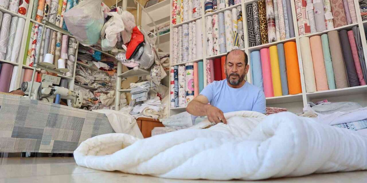 Kırşehir’de gurbetçi yoğunluğu yorgancı esnafının işlerini artırdı