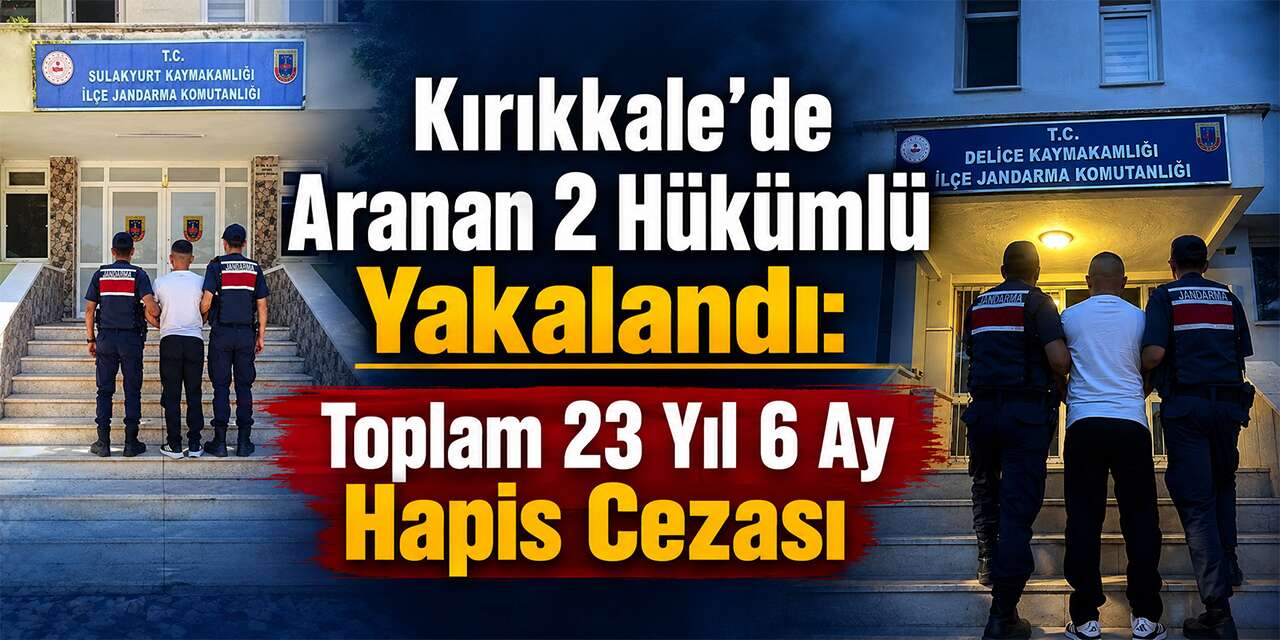 Kırıkkale’de Aranan 2 Hükümlü Yakalandı: Toplam 23 Yıl 6 Ay Hapis Cezası