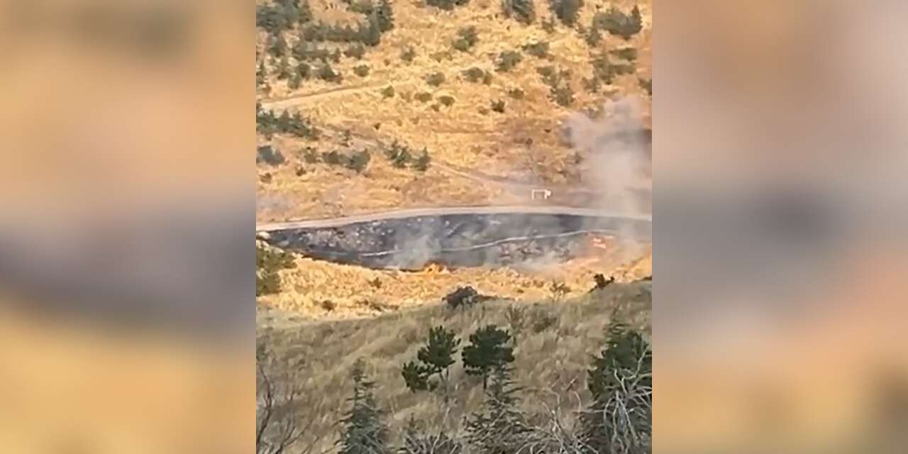 Ankara’da ağaçlık alanda meydana gelen yangının başlama anı kamerada