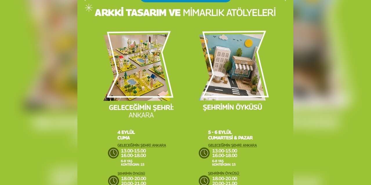 Forum Ankara ve Forum Gordion’da Arkki Mimarlık ve Tasarım Atölyeleri çocuklarla buluşuyor
