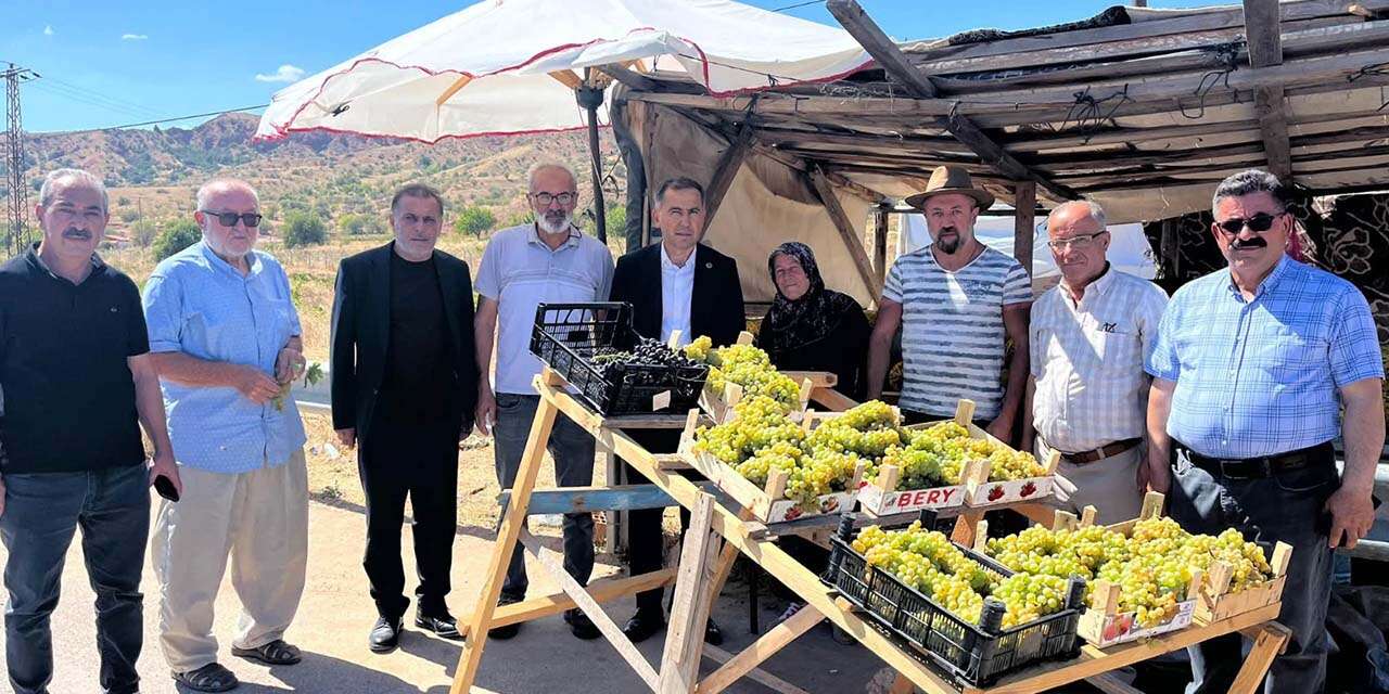 Delice’de üzüm sezonu bereketi! Esnafı ziyaret ettiler