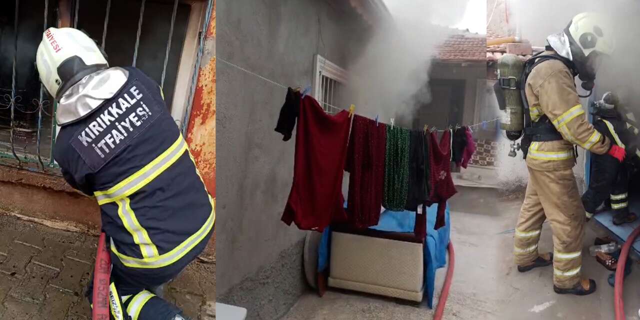 Kırıkkale’de müstakil ev alevlere teslim oldu