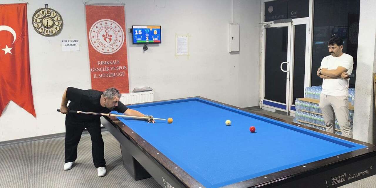 Kırıkkale’de şampiyonluk yarışı! Bilardo tutkunlarının gözü bu turnuvada