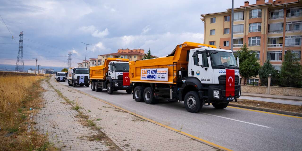 Gölbaşı Belediyesi araç filosunu güçlendirdi: 234 milyon liraya 56 yeni araç alındı