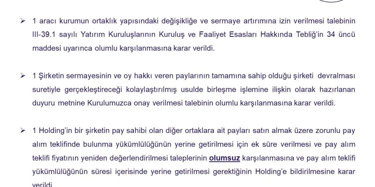 SPK’dan tasfiye süresine ilişkin basın duyurusu