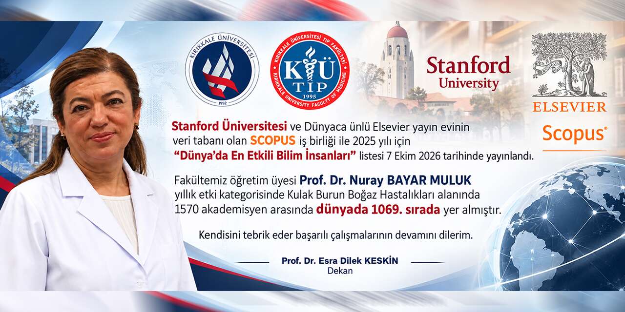 Kırıkkale'den dünyaya uzanan başarı! Prof. Dr. Muluk listede