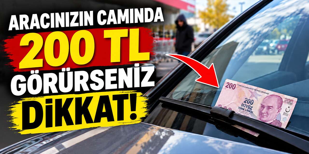 Aracınızın Camında 200 TL Görürseniz Dikkat! Arkasında Bu Tuzak Olabilir