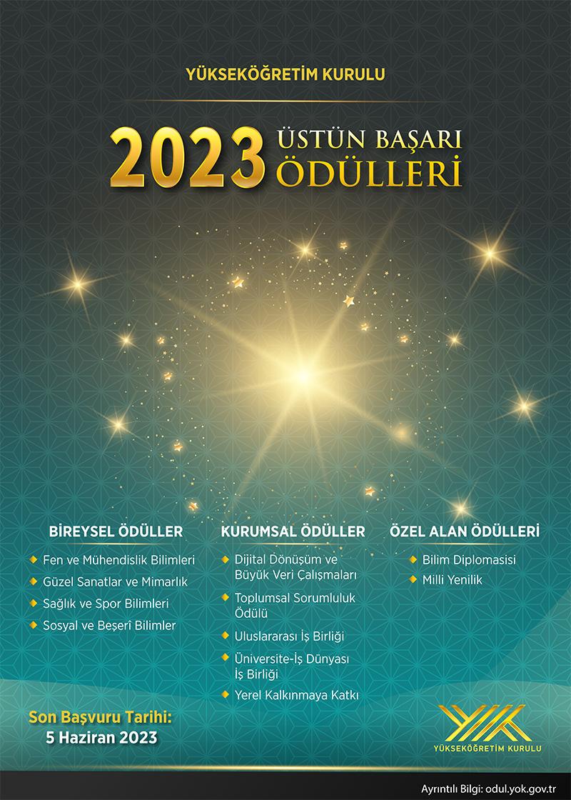 2023 YÖK ÜSTÜN BAŞARI ÖDÜLLERİ İÇİN BAŞVURULAR BAŞLADI
