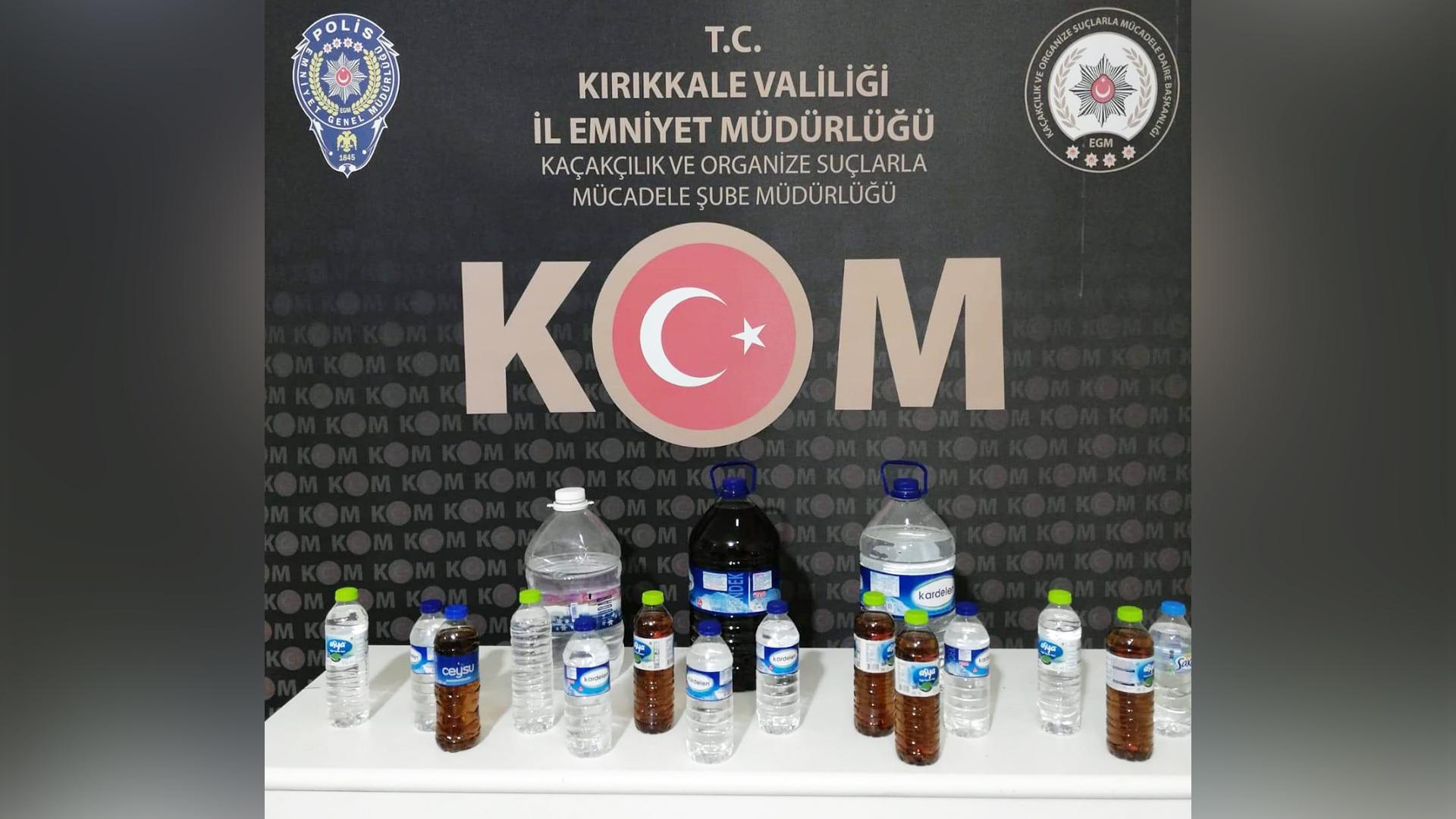 KIRIKKALE’DE KAÇAK ALKOLLÜ İÇKİ ELE GEÇİRİLDİ