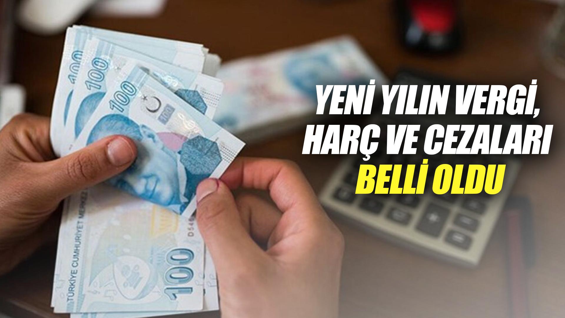 YENİ YILIN VERGİ, HARÇ VE CEZALARI BELLİ OLDU