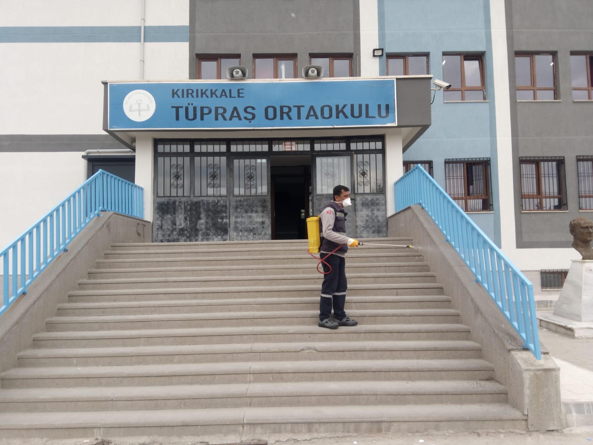 BELEDİYEDEN OKULLARDA DETAYLI DEZENFEKTE