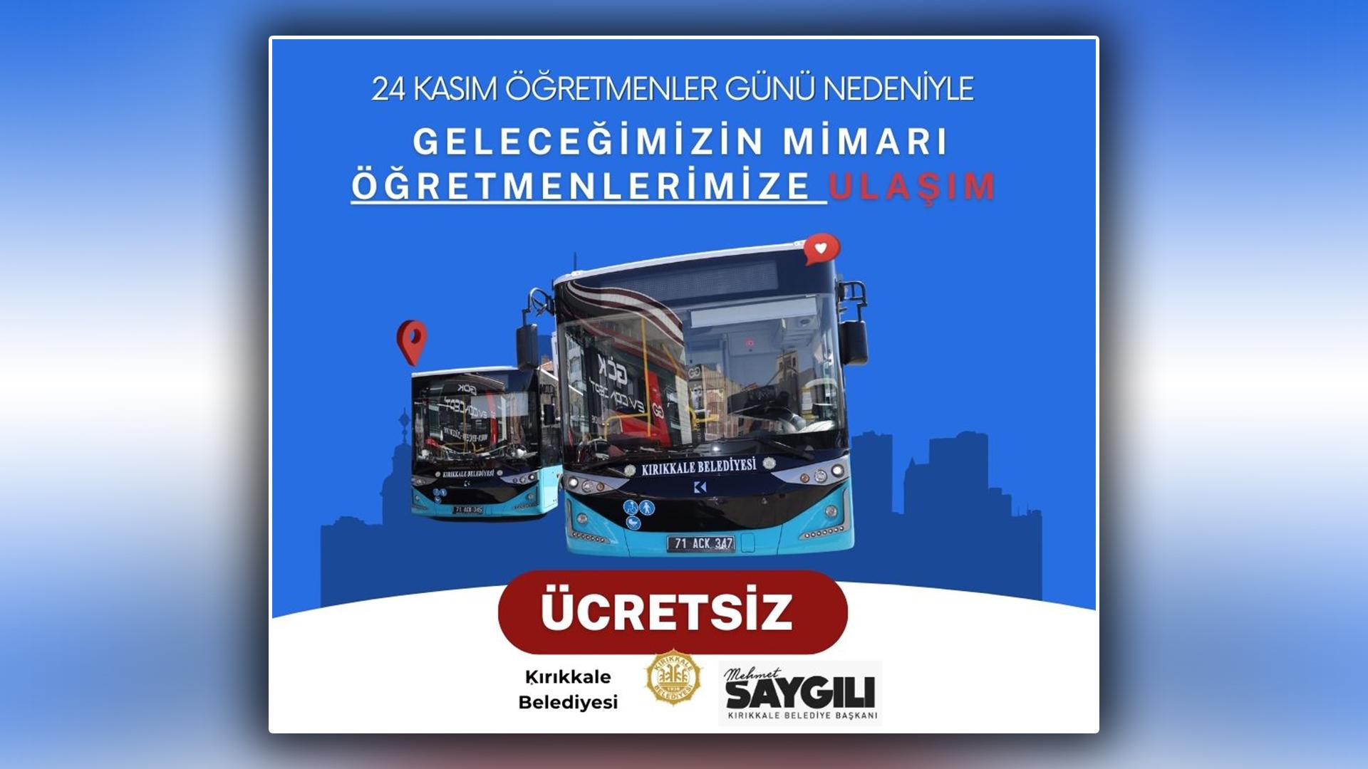 BELEDİYE OTOBÜSLERİNDEN ÖĞRETMENLERE MÜJDE!