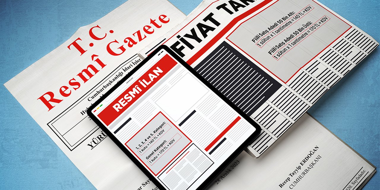 Resmi Gazete ilan ücretlerine zam!
