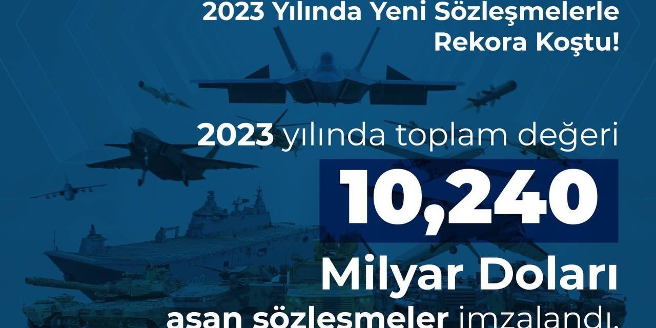 Savunma sanayide 2023 yılında 10,24 milyar doları aşan sözleşmeler imzalandı