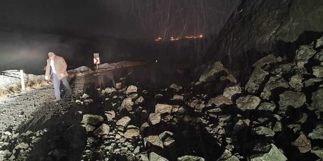 Yozgat’ta heyelan nedeniyle kapanan köy yolu ulaşıma açıldı