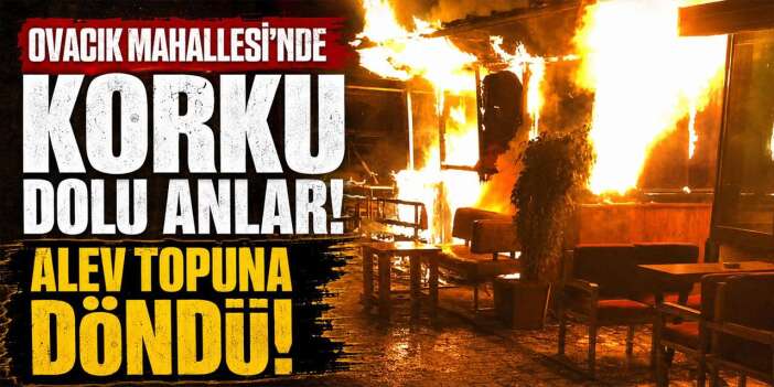Ovacık Mahallesi’nde korku dolu anlar! Alev topuna döndü