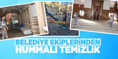 Belediye ekiplerinden hummalı temizlik
